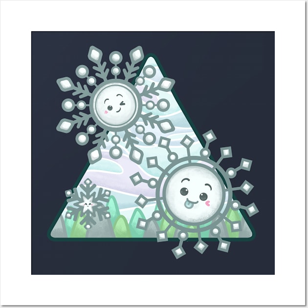 Smiley Snowflakes Wall Art by Khotekmei